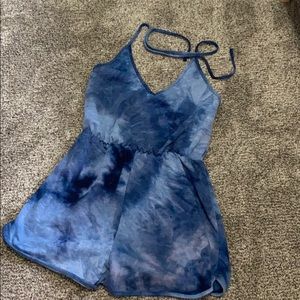 Halter shorts romper